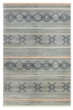 Teppich 160x230 Wohnzimmer Muster Blau