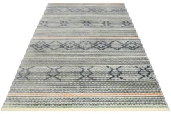 Teppich 160x230 Wohnzimmer Muster Blau