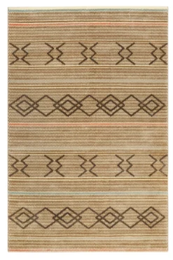 Teppich 160x230 Wohnzimmer Muster Hellbraun