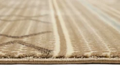 Teppich 160x230 Wohnzimmer Muster Hellbraun