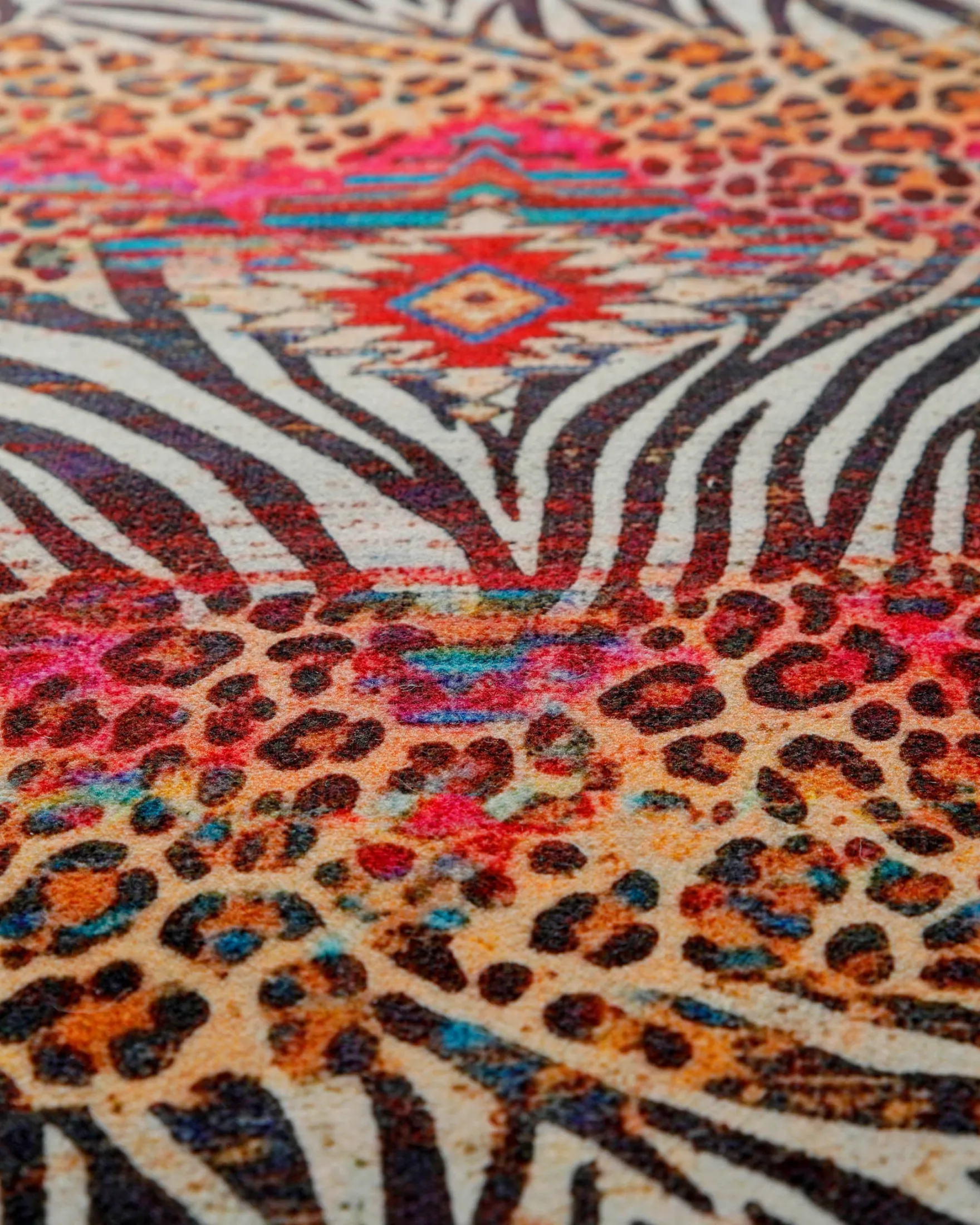 Vintage Badteppich Multi "Boho Safari" mit Animal Print WECONhome