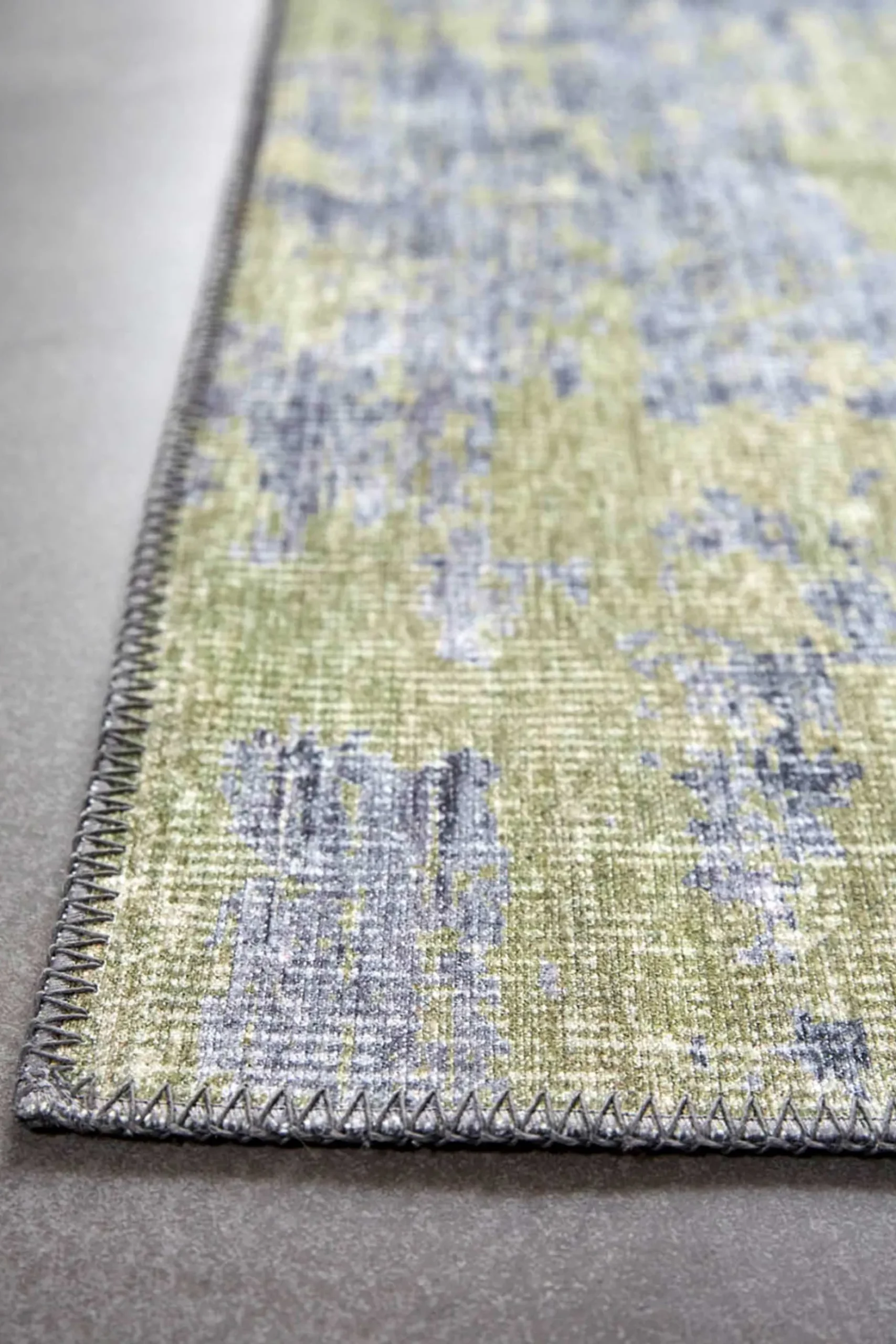 Vintage Teppich Blaugrau Grün "Night Hour" WECONhome