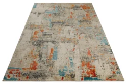 Vintage Teppich Bunt abstrakt aus Neuseelandwolle