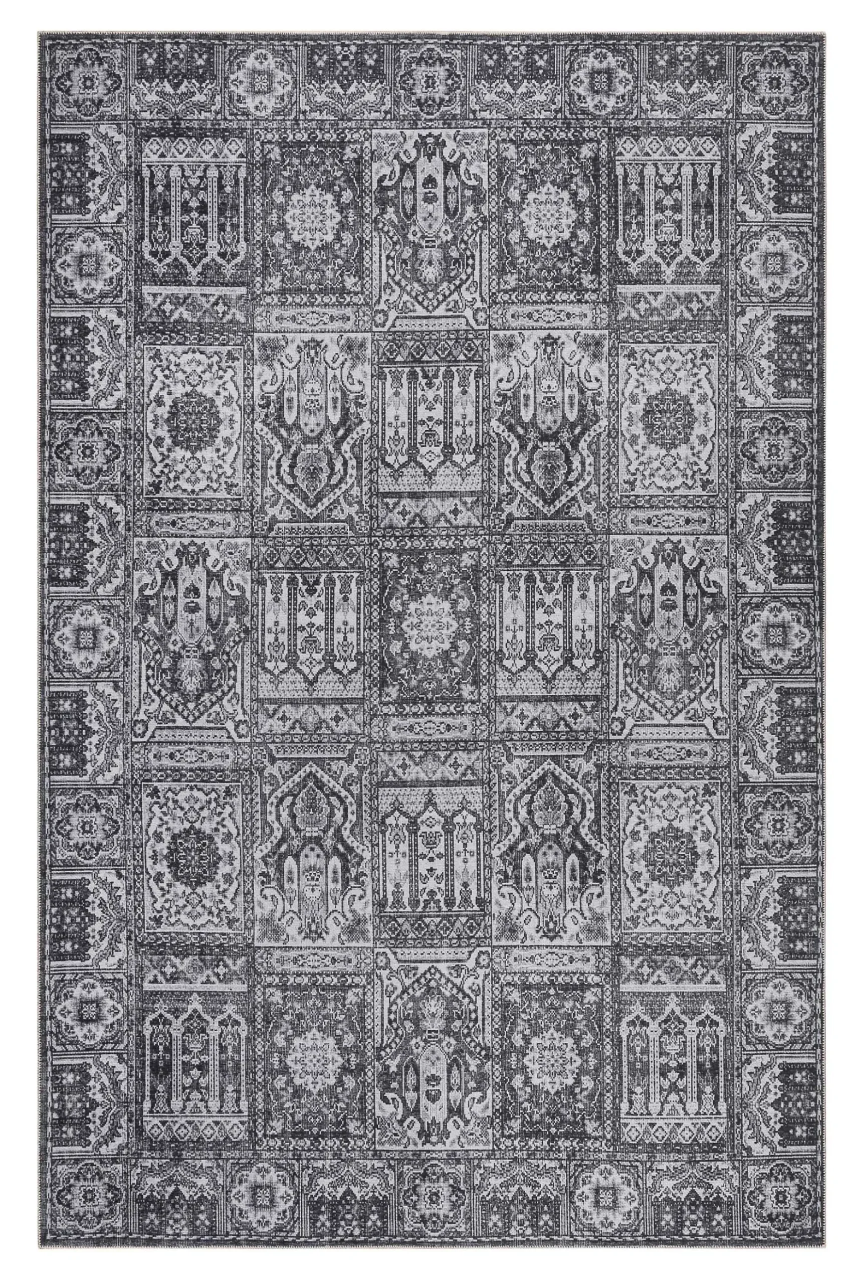 Vintage Teppich Grau Anthrazit Kurzflor "Fresh Bachtiar" WECONhome