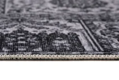 Vintage Teppich Grau Anthrazit Kurzflor