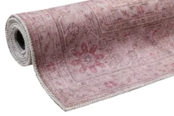 Vintage Teppich Grau Beige Rosa 