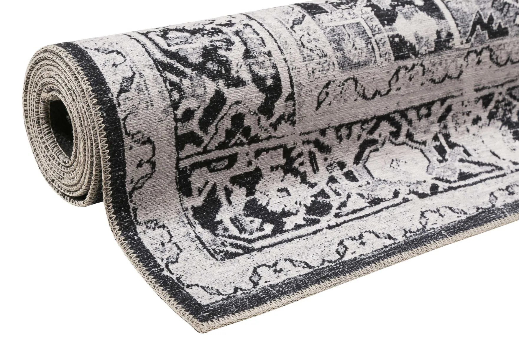 Vintage Teppich Grau Kurzflor "Seelace" WECONhome