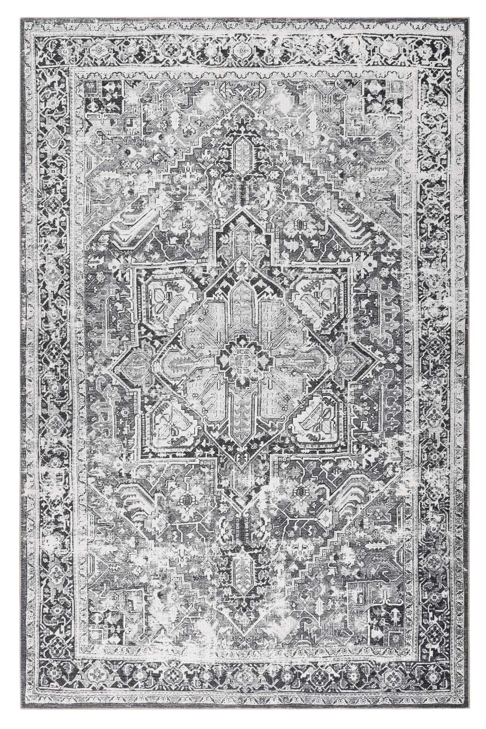 Vintage Teppich Grau Kurzflor "Seelace" WECONhome