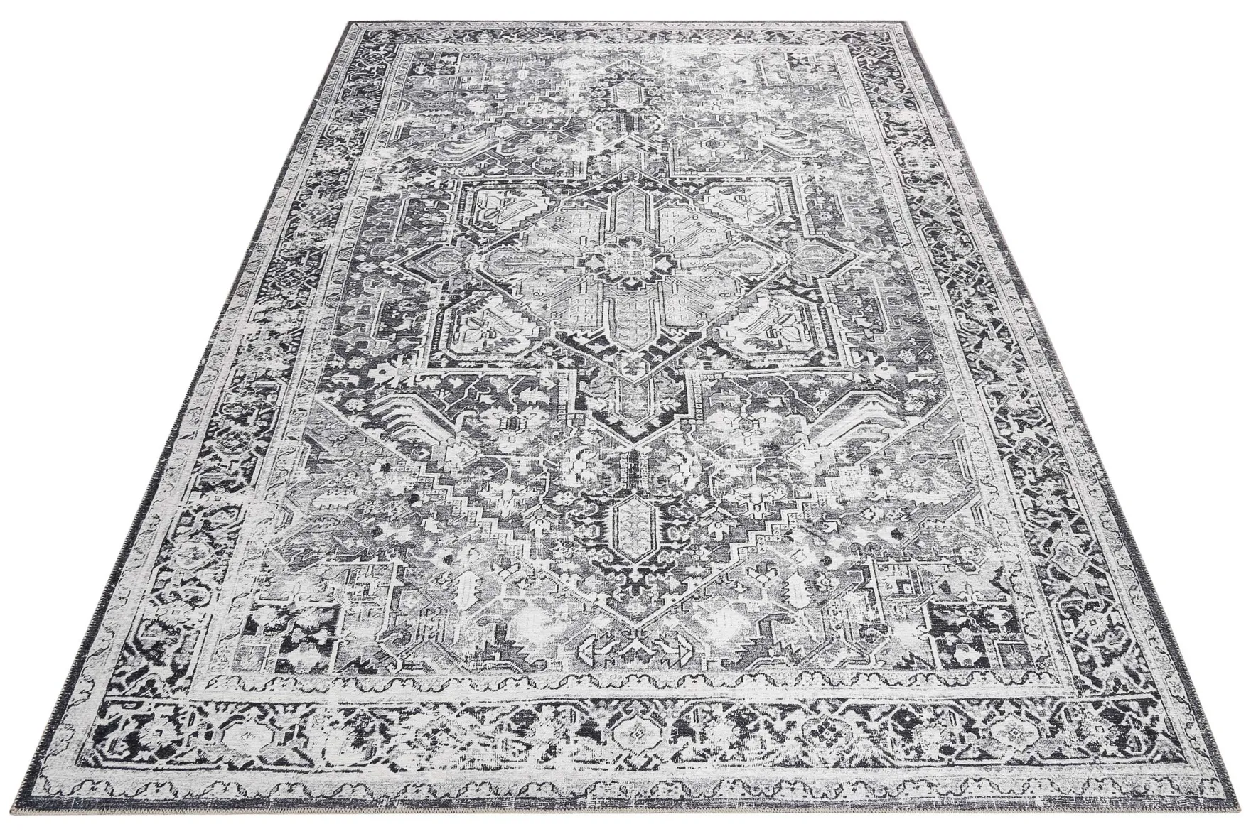 Vintage Teppich Grau Kurzflor "Seelace" WECONhome