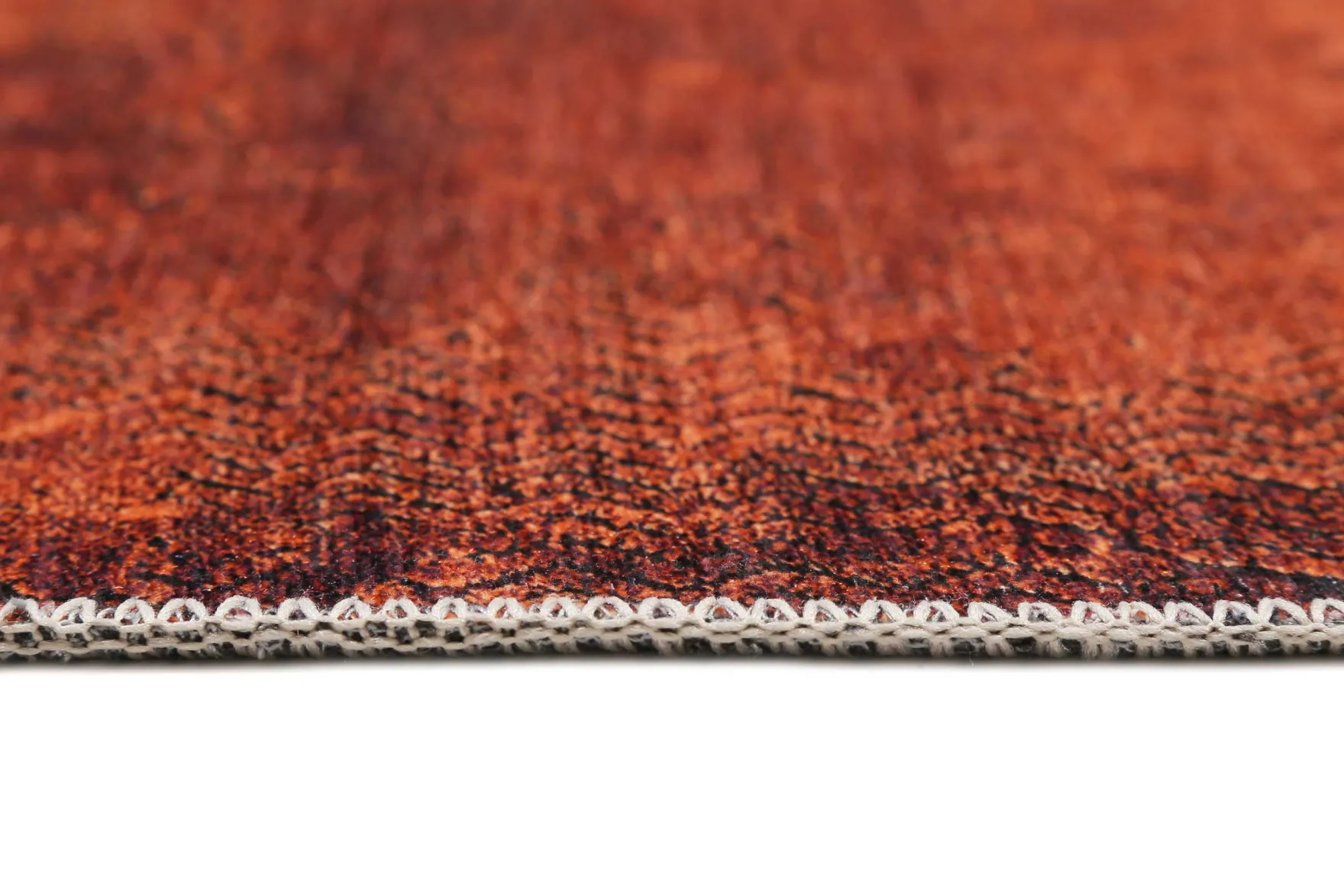 Vintage Teppich Rost Rot Kurzflor "Radiate" WECONhome