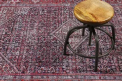 Vintage Teppich Rot Blau 