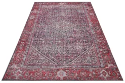 Vintage Teppich Rot Blau 
