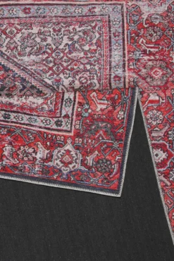 Vintage Teppich Rot Blau 