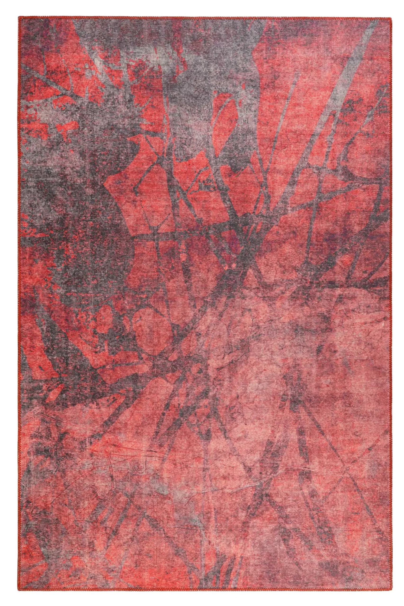 Vintage Teppich Rot Kurzflor "Pepe" WECONhome