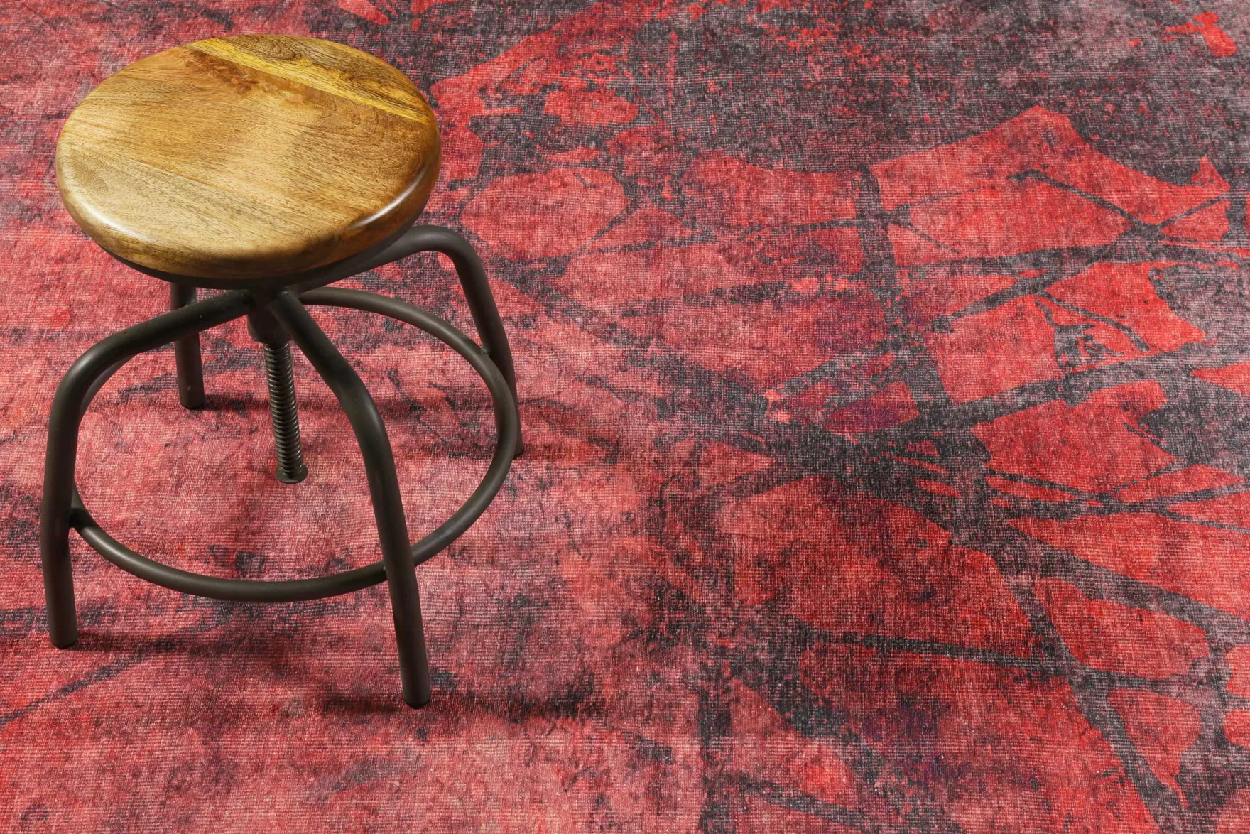 Vintage Teppich Rot Kurzflor "Pepe" WECONhome
