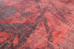Vintage Teppich Rot Kurzflor