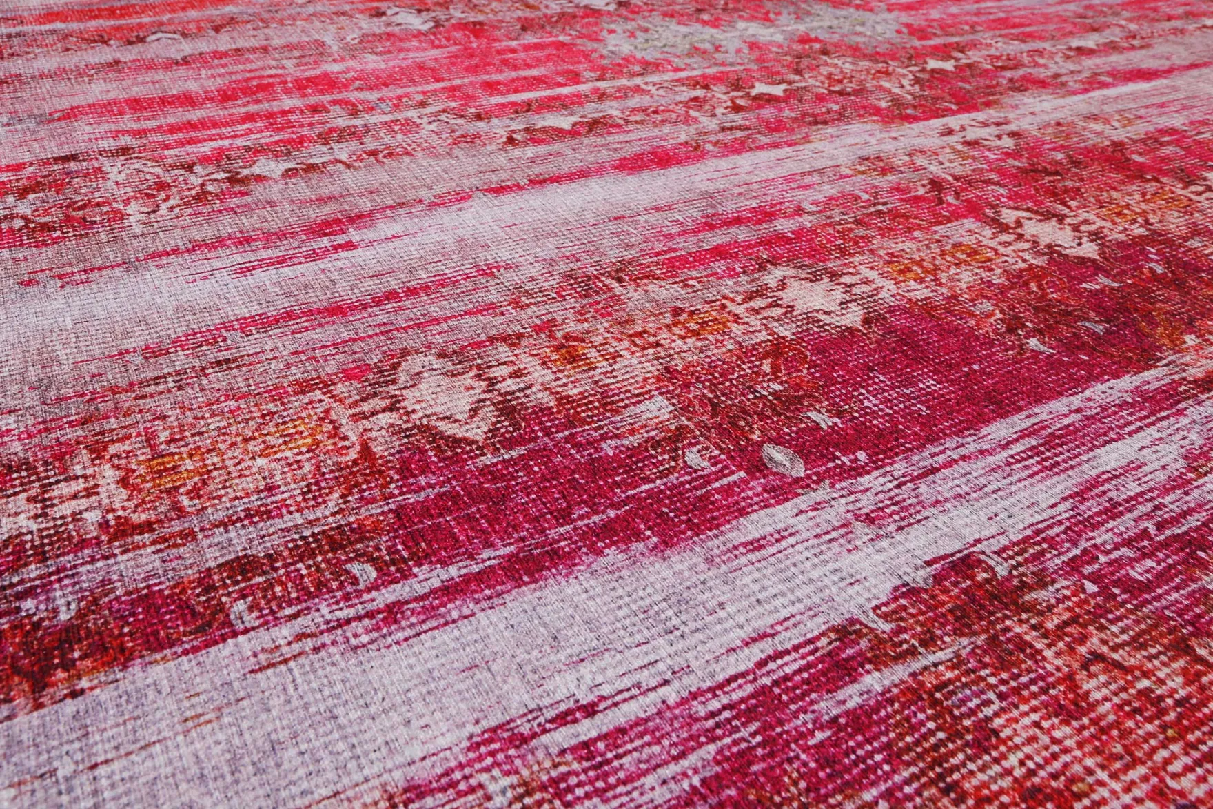 Vintage Teppich Rot Lila Orange Pink "Sunset in Faro" WECONhome