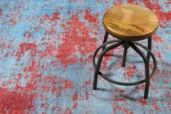 Vintage Teppich Türkis Rost Rot