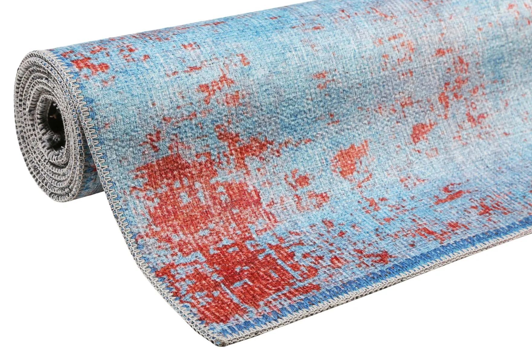 Vintage Teppich Türkis Rost Rot " Hot Spring" WECONhome