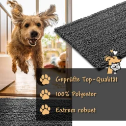 Waschbarer Haustierteppich für Hunde & Katzen Grau