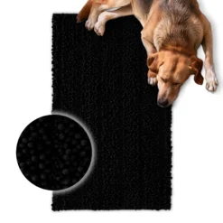 Waschbarer Haustierteppich für Hunde & Katzen Schwarz