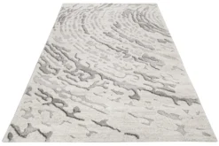 Webteppich creme weiß grau 