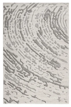 Webteppich creme weiß grau 