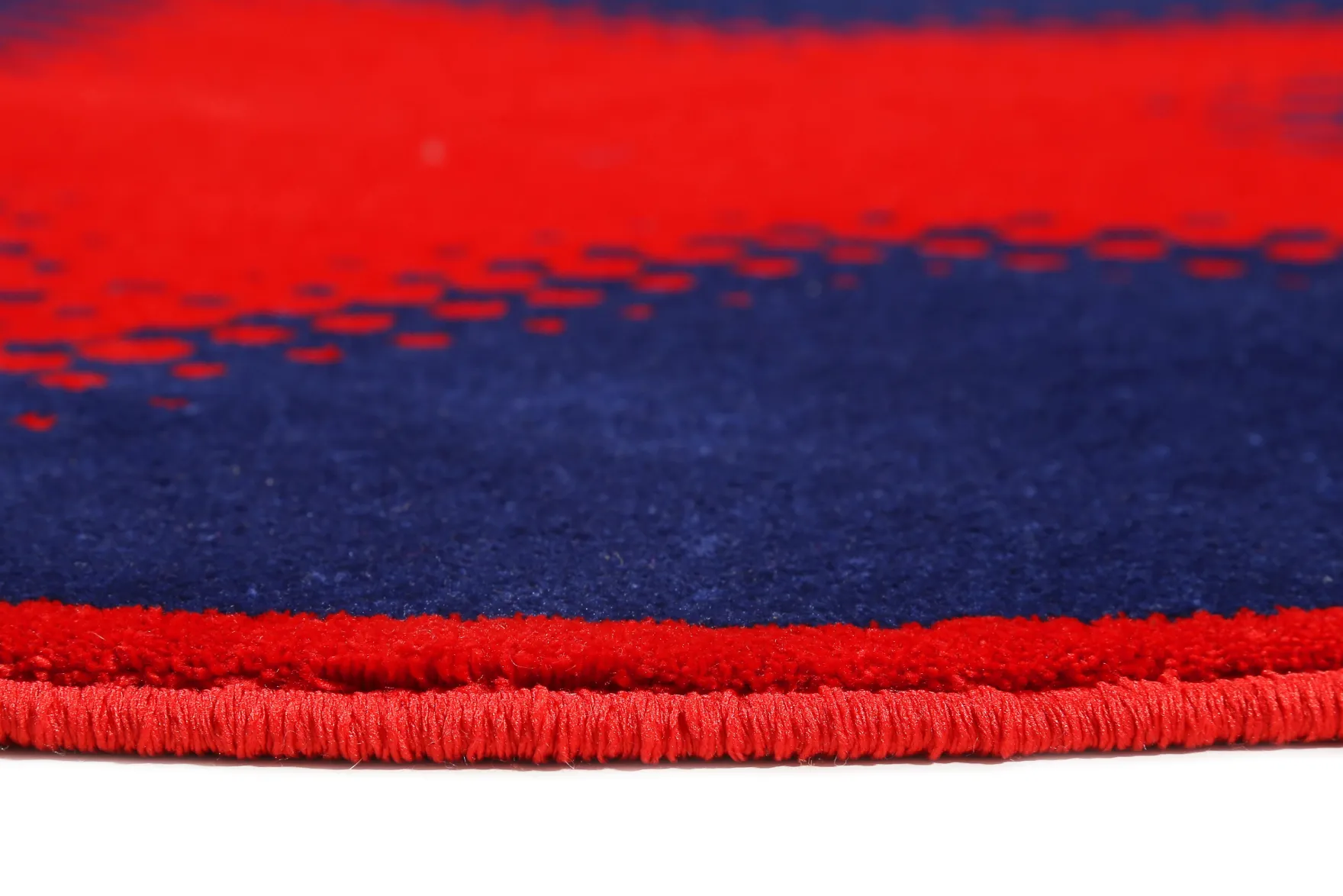 Weconhome Kinderteppich Rund Blau Rot Stern