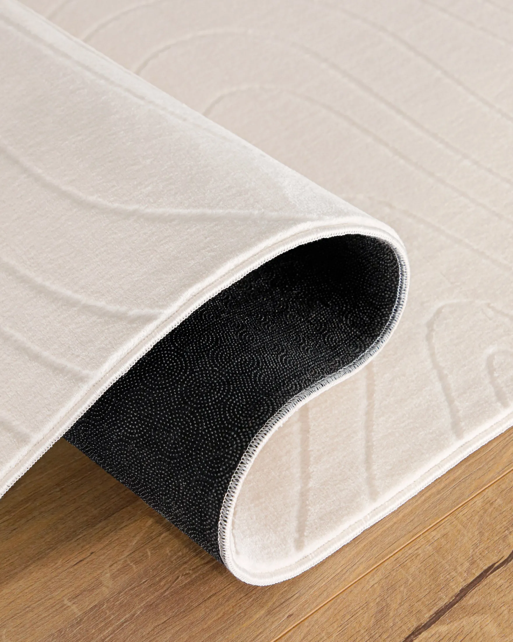 WECONhome Kurzflorteppich "Nuuk Flow" - Creme Weiß