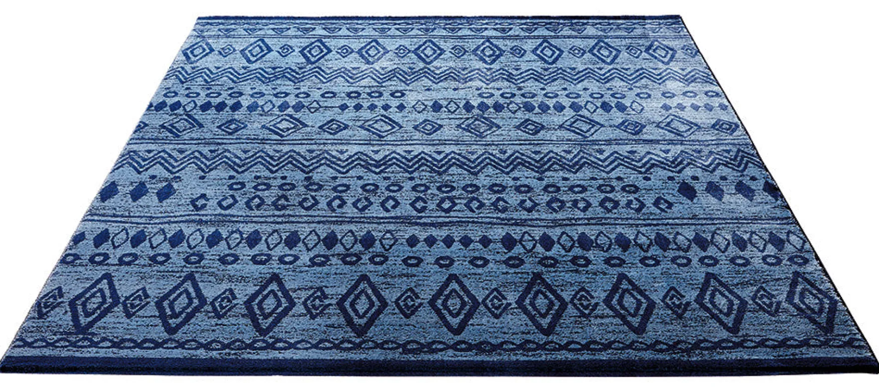 WeconhomeTeppich 160x225 Blau Muster