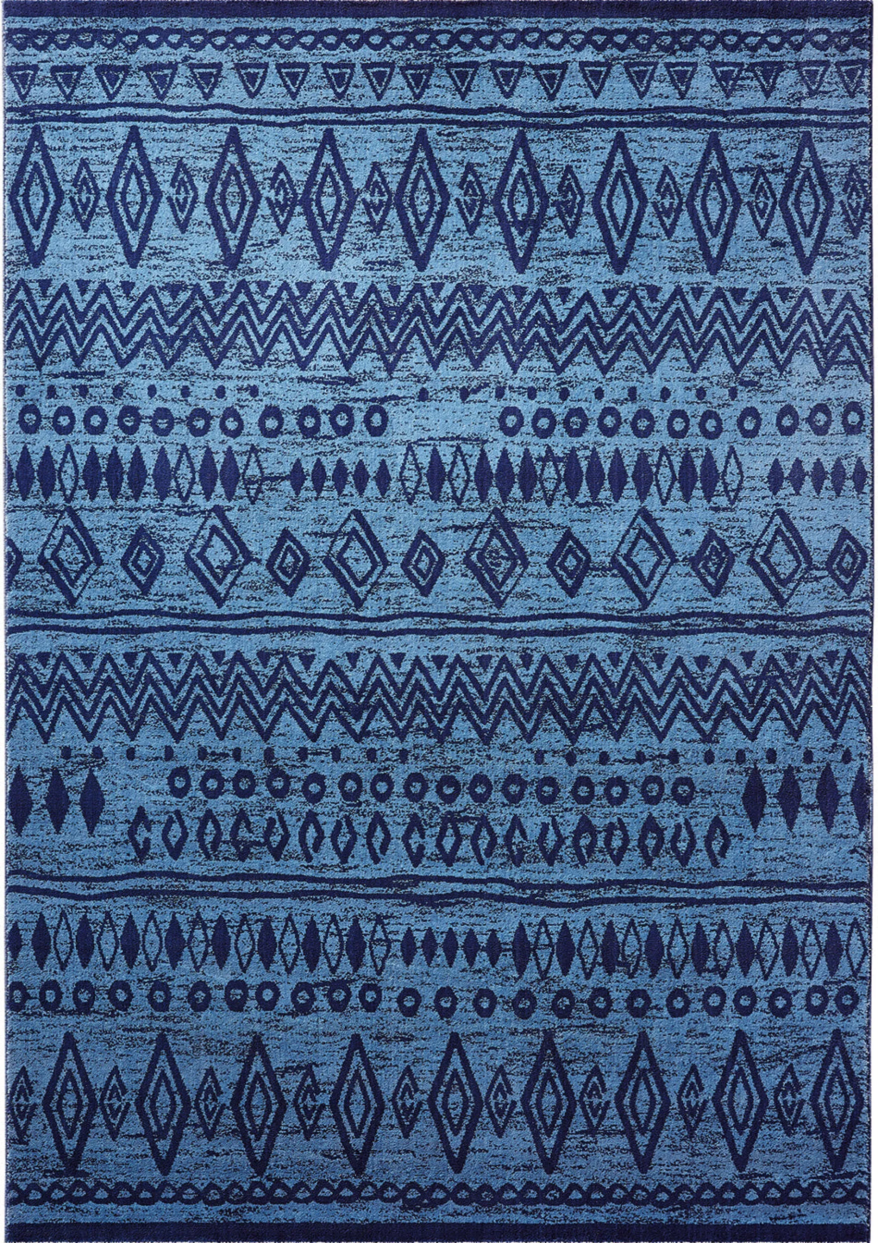 WeconhomeTeppich 160x225 Blau Muster