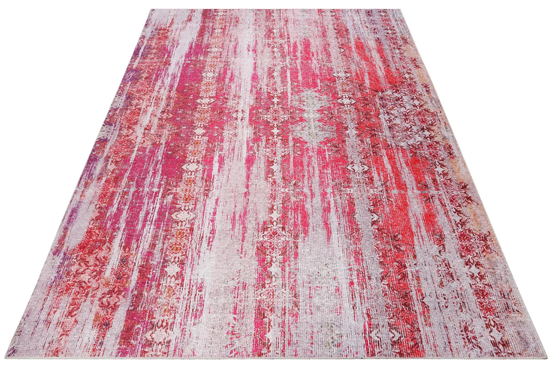 WECONhome Teppich 240x290 Rot Lila Pink