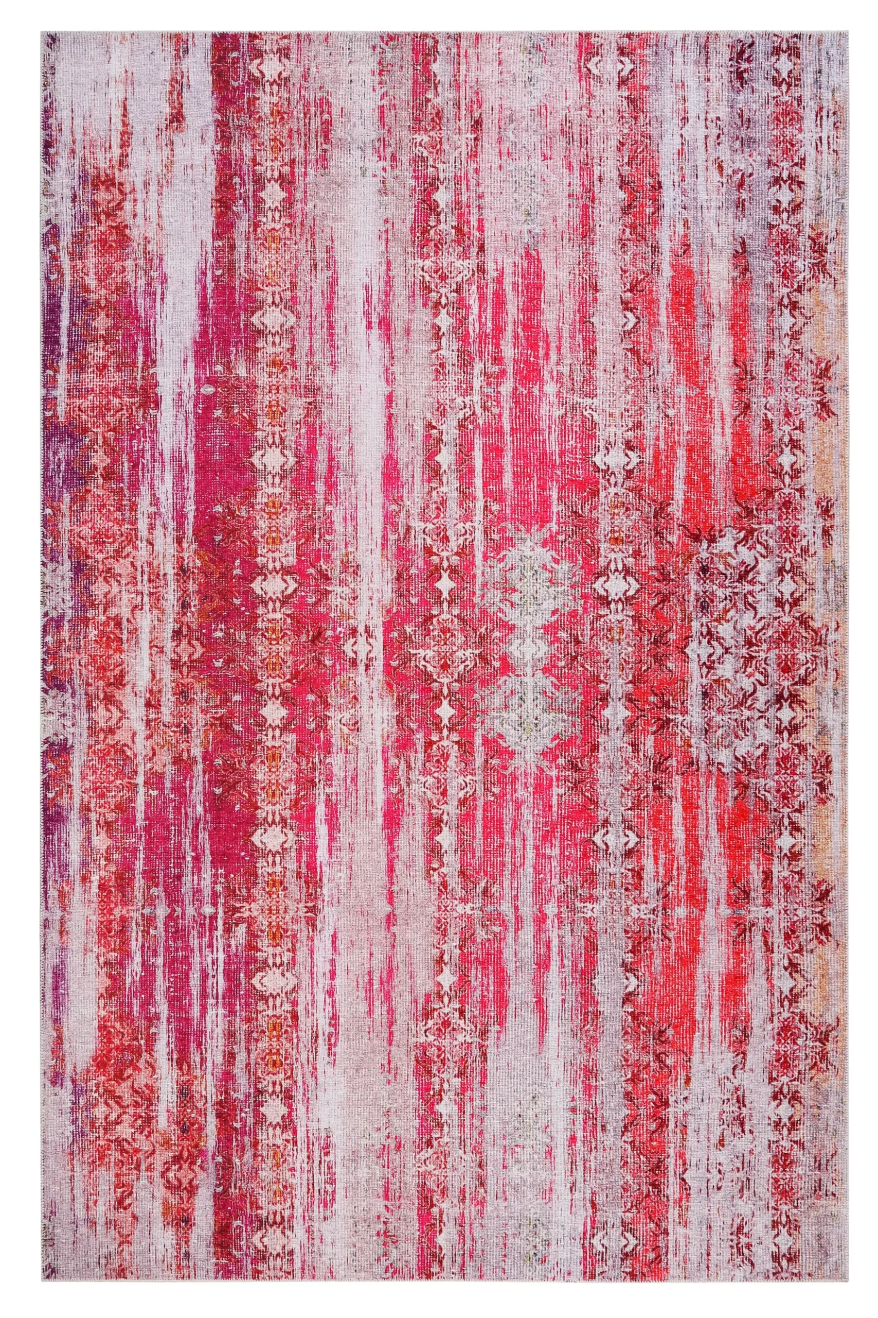 WECONhome Teppich 240x290 Rot Lila Pink