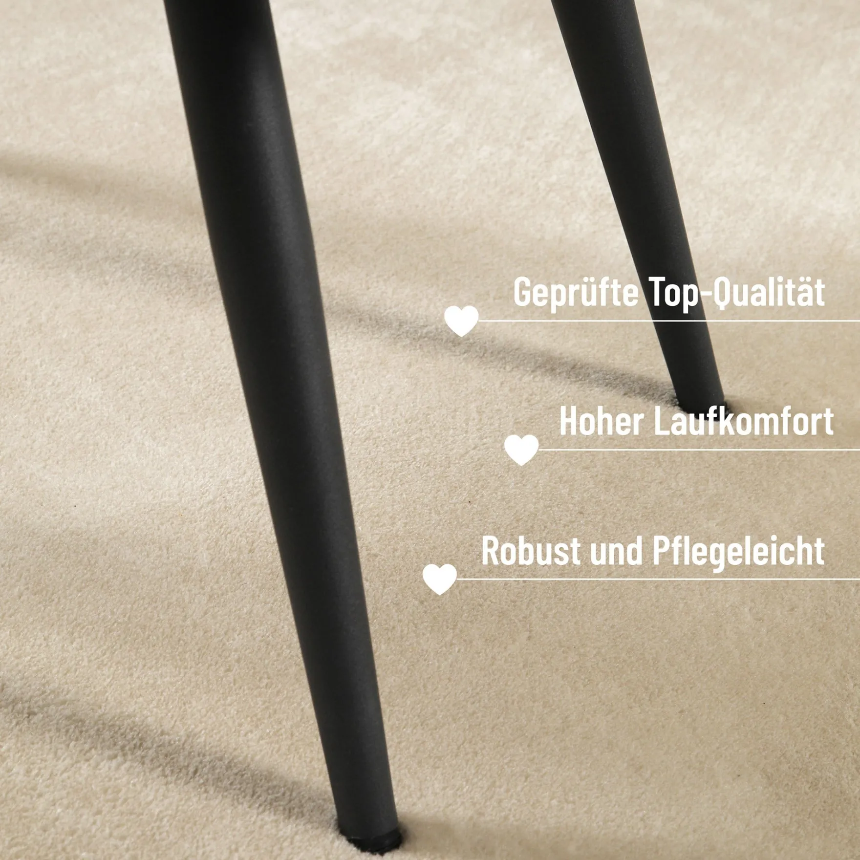 Weicher Hochflor Teppich Creme Beige "Eriksson" WECONhome