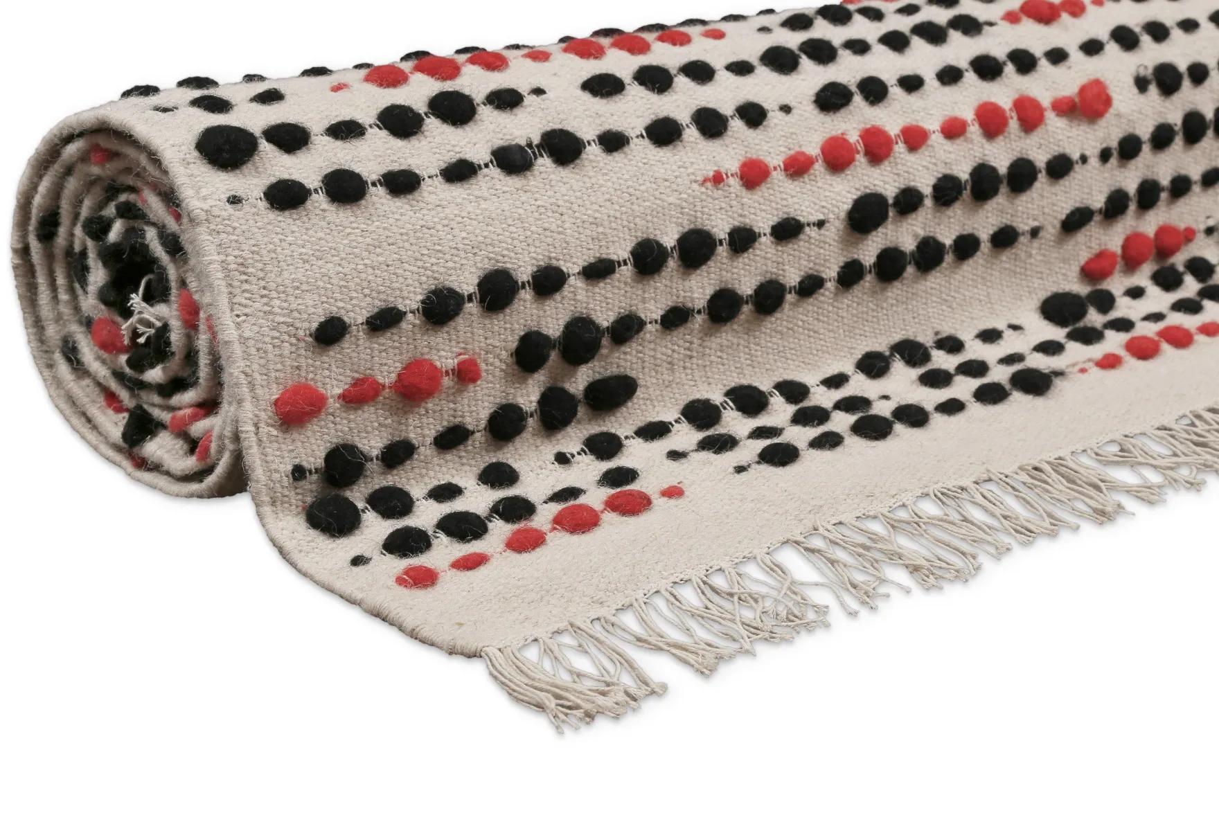 Wollteppich Creme Beige "London Red" WECONhome