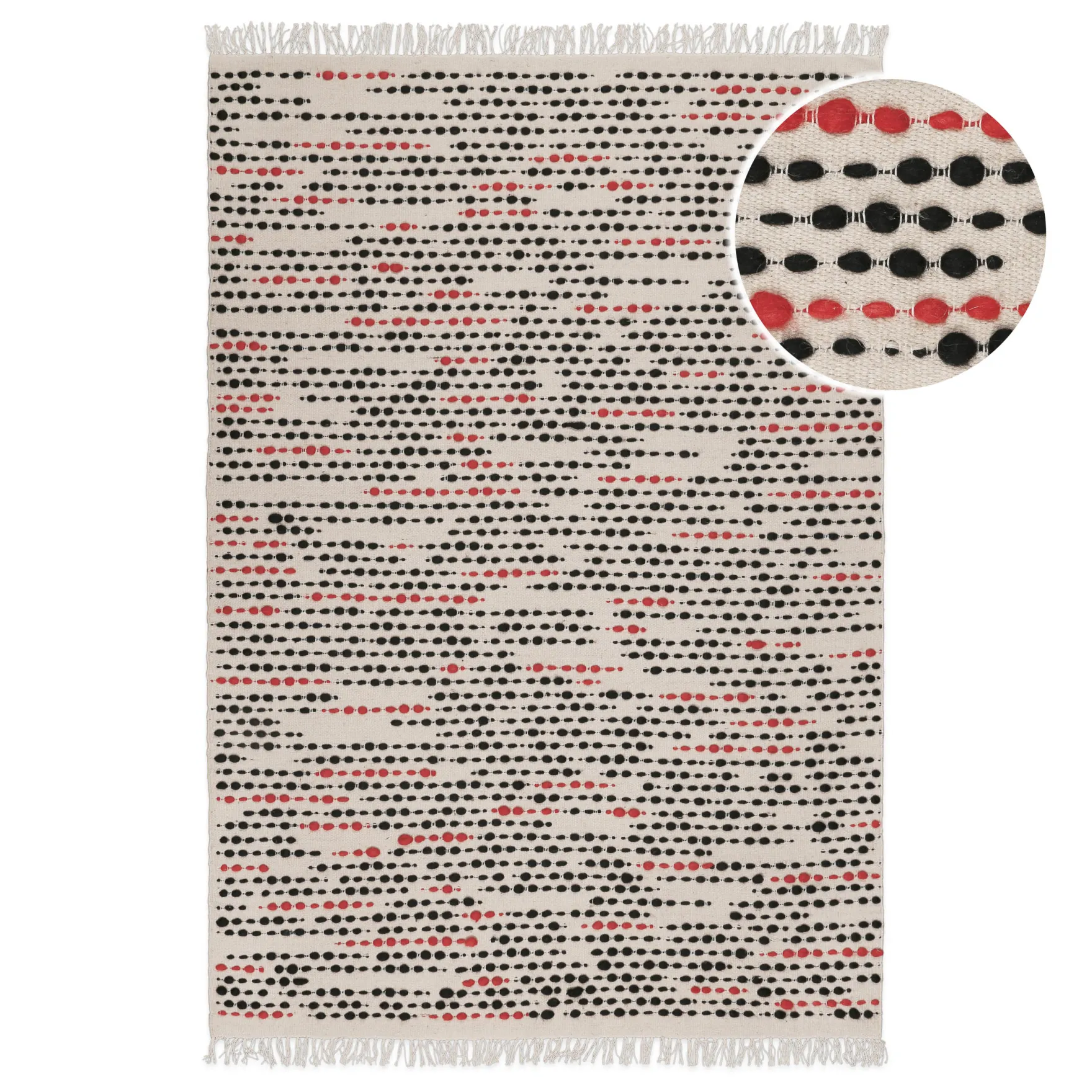 Wollteppich Creme Beige "London Red" WECONhome