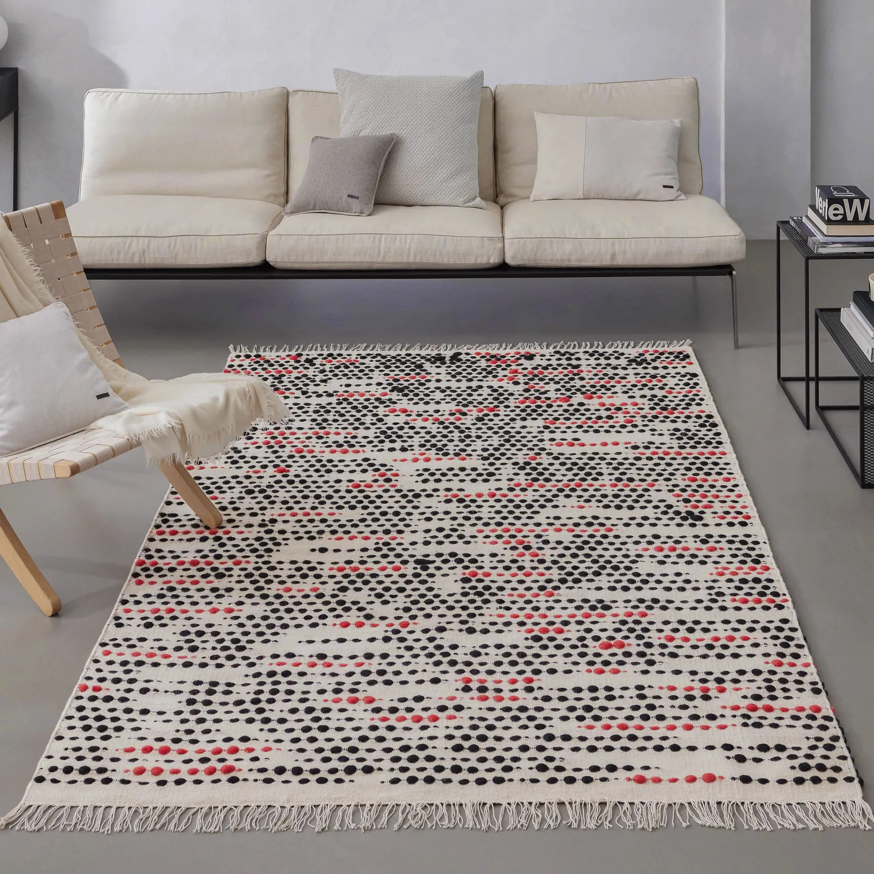 Wollteppich Creme Beige "London Red" WECONhome
