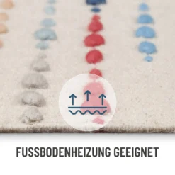 Wollteppich Creme Beige