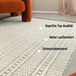 Wollteppich Creme Weiß "Liv" WECONhome