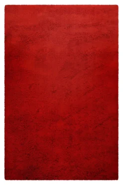 Wollteppich Rot Shaggy Hochflor