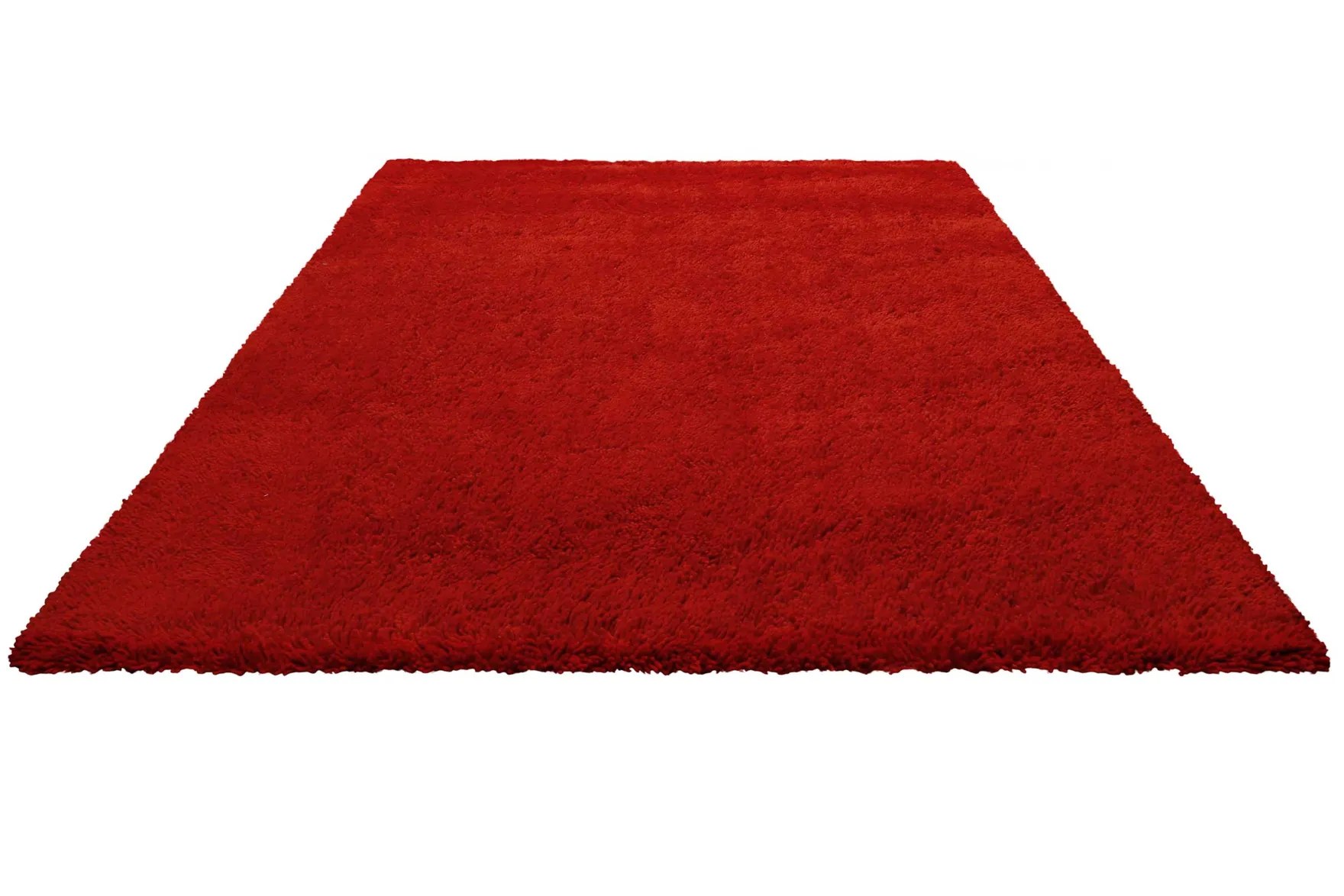 Wollteppich Rot Shaggy Hochflor "Rossi" Homie Living