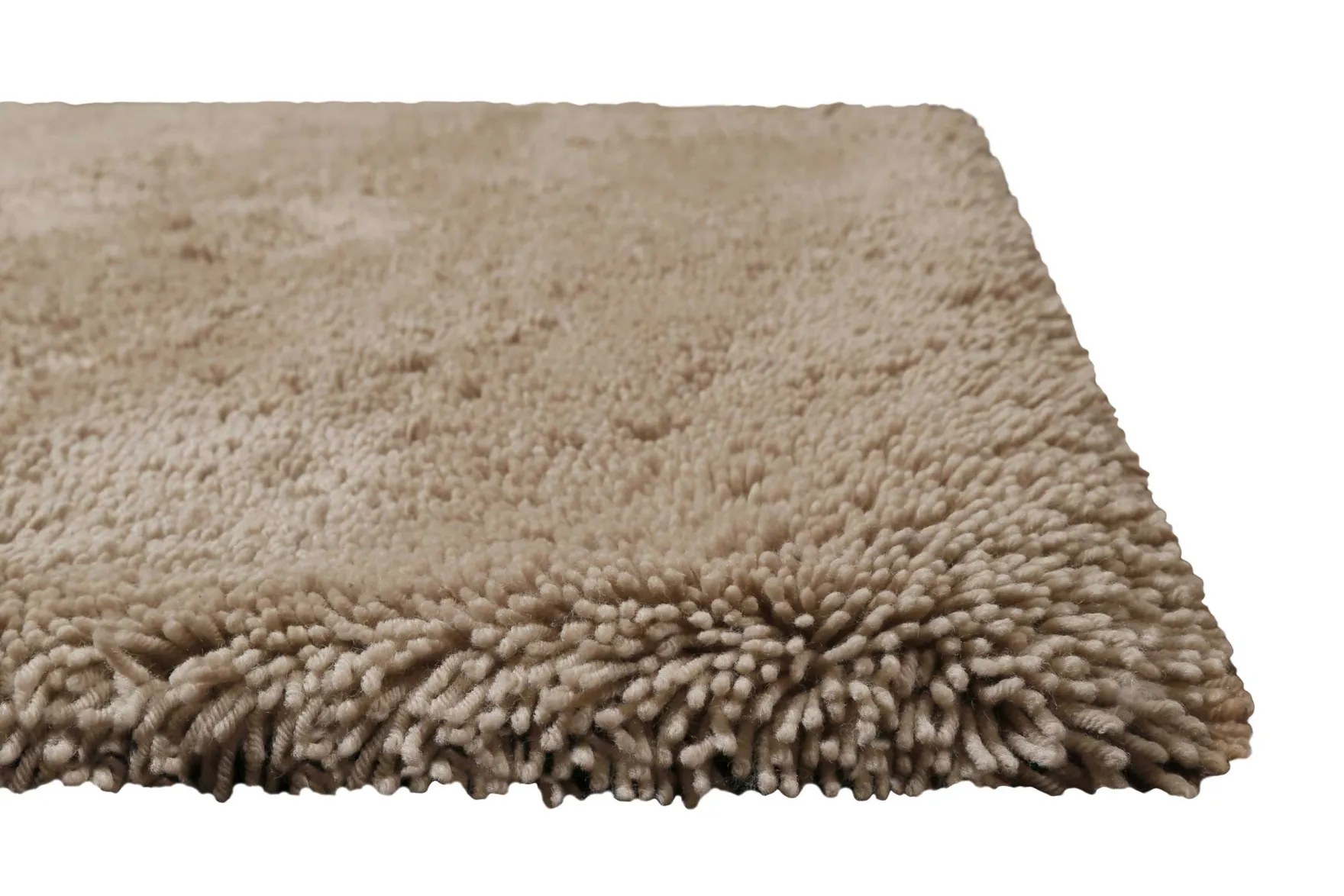 Wollteppich Sand Beige Shaggy Hochflor "Rossi" Homie Living