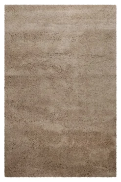 Wollteppich Sand Beige Shaggy Hochflor "Rossi" Homie Living