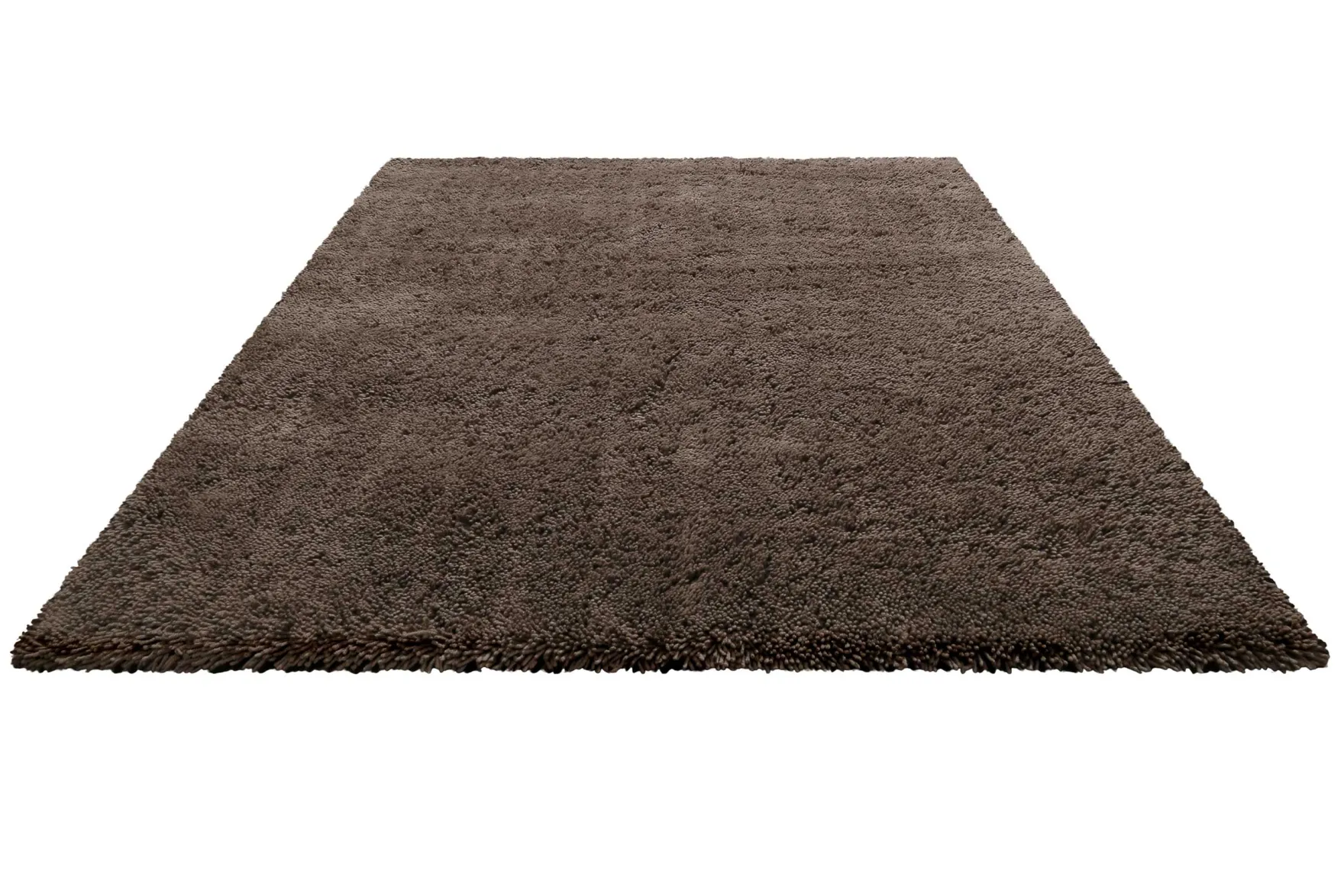 Wollteppich Taupe Shaggy Hochflor "Rossi" Homie Living