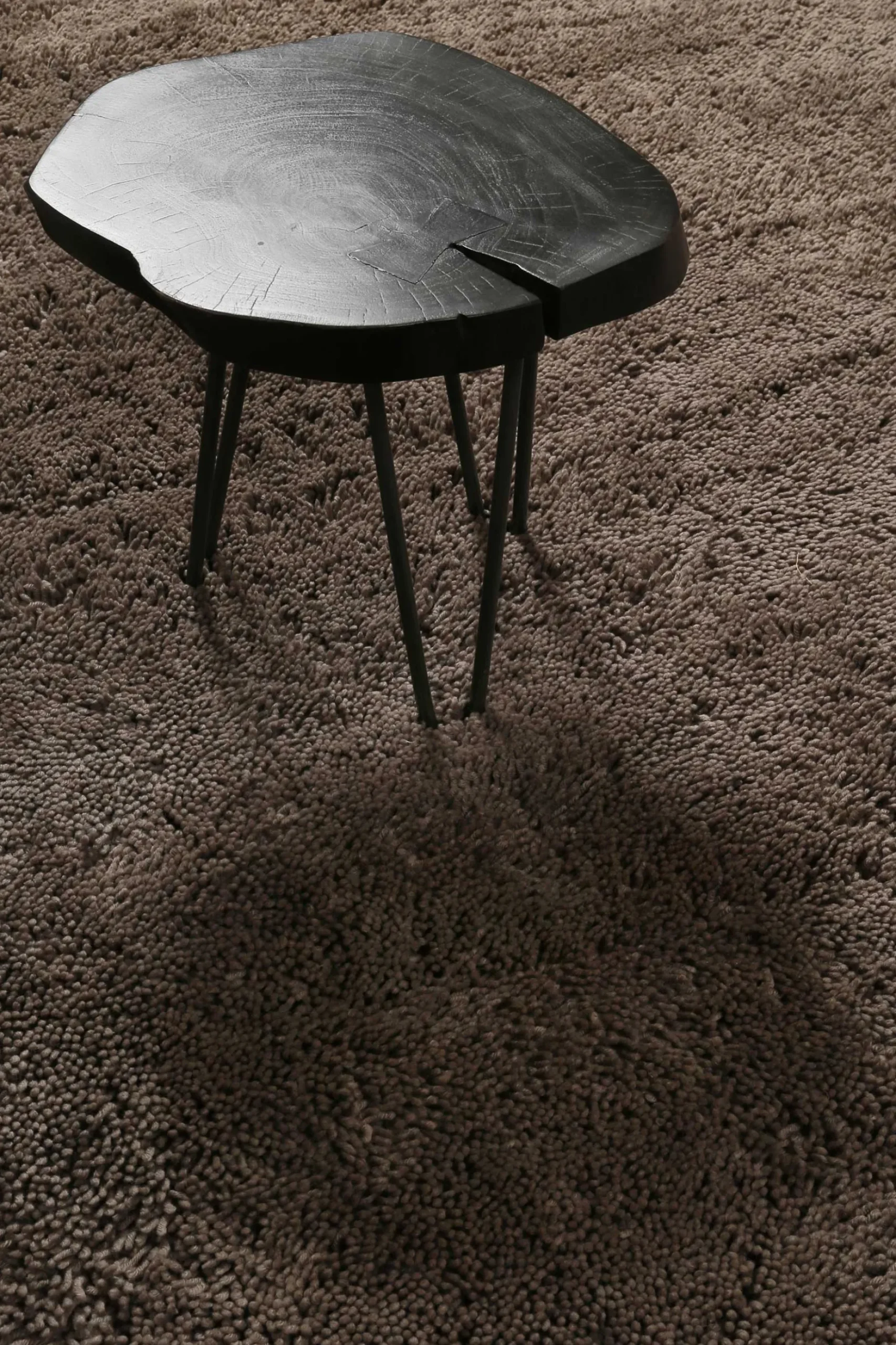 Wollteppich Taupe Shaggy Hochflor "Rossi" Homie Living