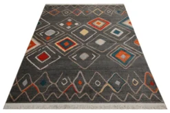 160x230 cm Teppich Wohnzimmer Anthrazit