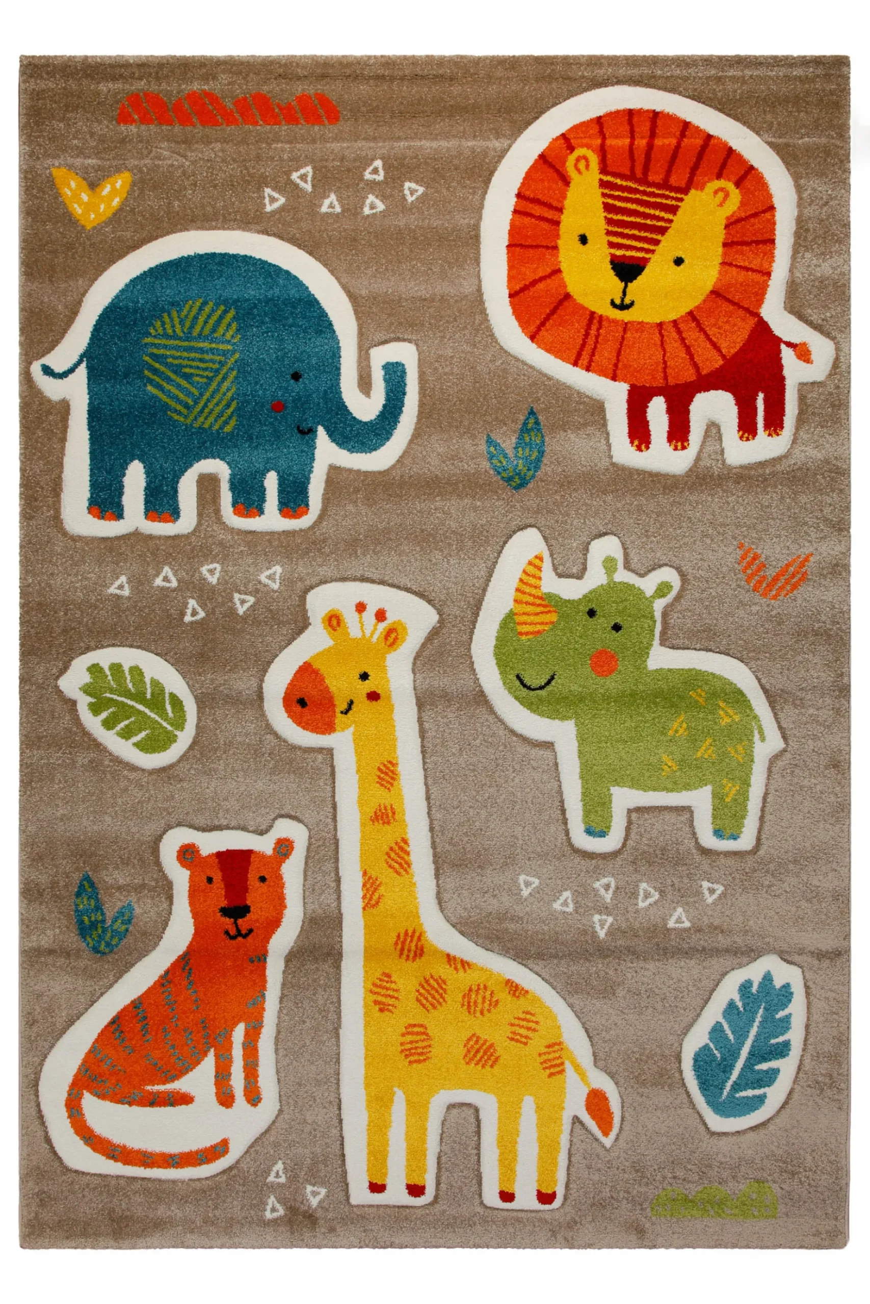 160x230 Teppich Kinderzimmer Karamell Tiere Bunt