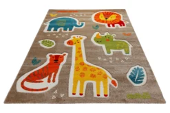 160x230 Teppich Kinderzimmer Karamell Tiere Bunt