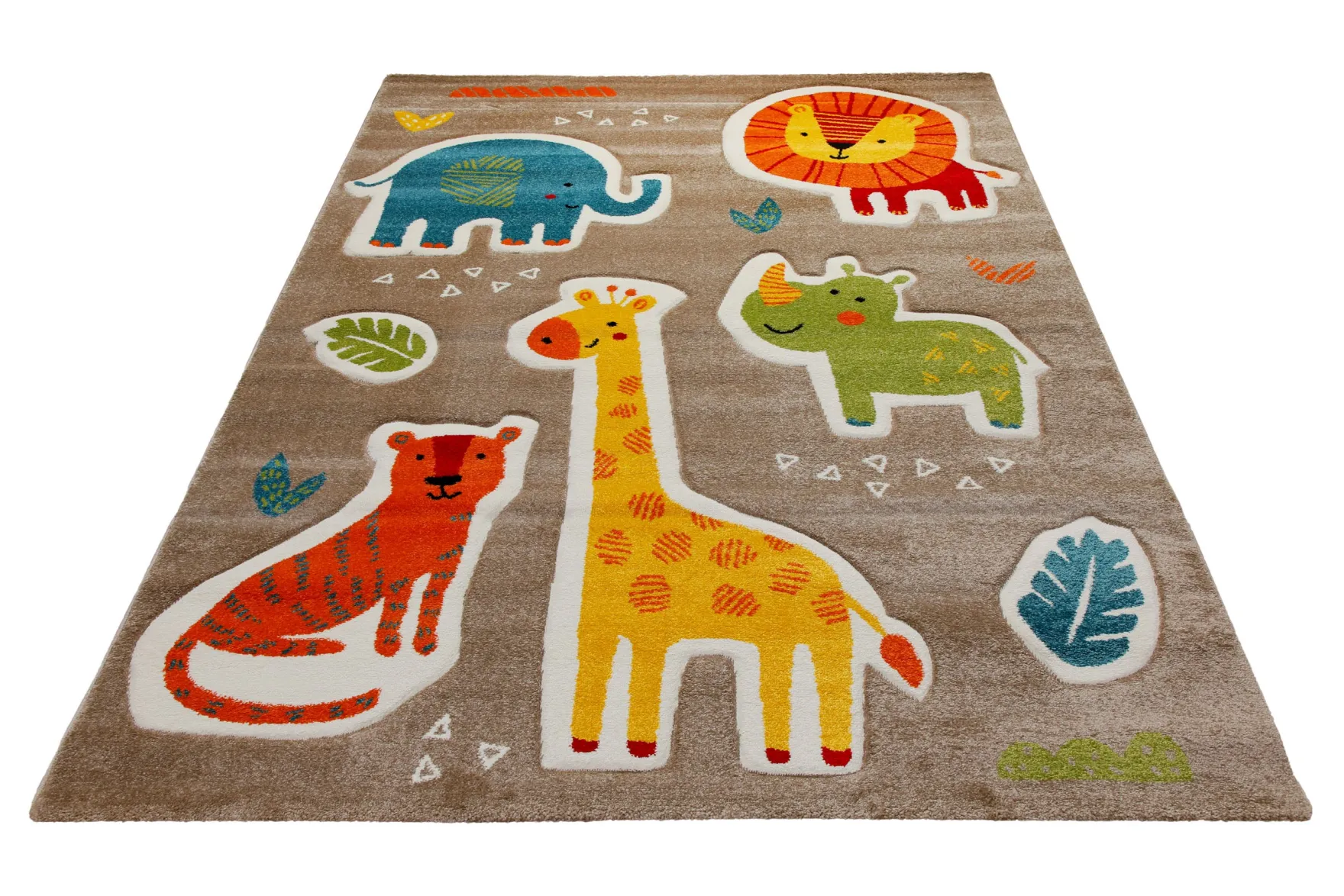 160x230 Teppich Kinderzimmer Karamell Tiere Bunt