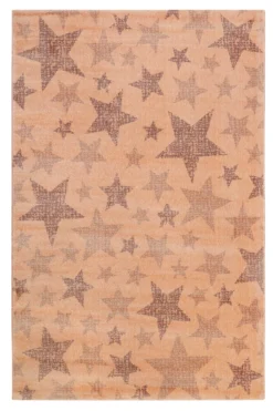 160x230 Teppich Kinderzimmer Orange Sterne